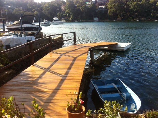 New jetty with handrail